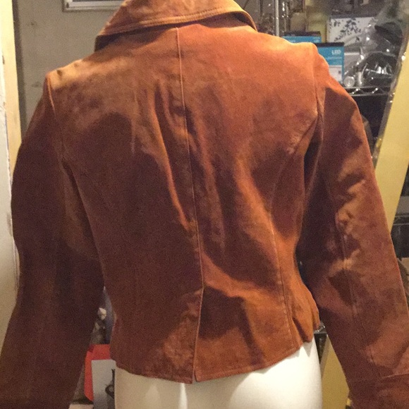 COPY - Burnt Orange Leather Jacket - Picture 2 of 8